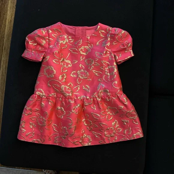 Lilly Pulitzer | Dresses | Lilly Pulitzer Pink And Gold Floral Dress |  Poshmark